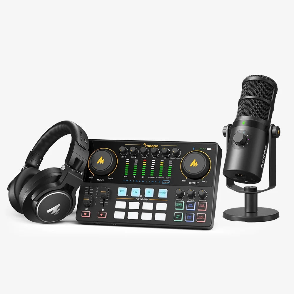 MAONO PD400X USB/XLR Dynamic Microphone with Boom Arm