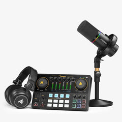 Maono PD200W Hybrid Podcasting Equipment Bundle